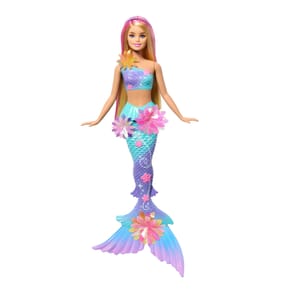 Barbie Flower Magic Mermaid Toy Doll With Surprise Blooming Flowers Feature & Pearl Headband Accessory