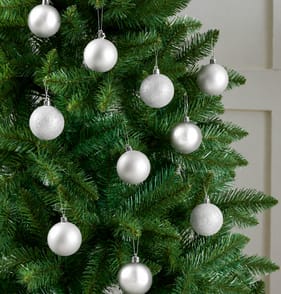 Festive Feeling 6cm Christmas Bauble 20 Pack - Silver