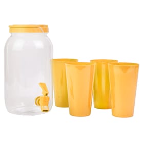  The Outdoor Living Collection Drink Dispense With 4 Cups - Yellow