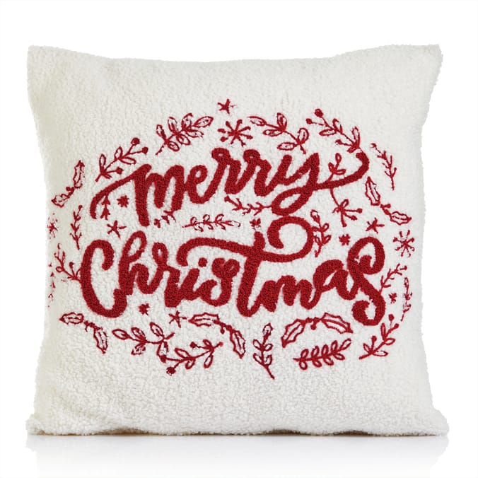 Winter Charm Cushion - Merry Christmas