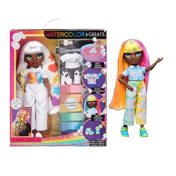 Rainbow High Watercolor & Create Fashion Doll - Green Eyes