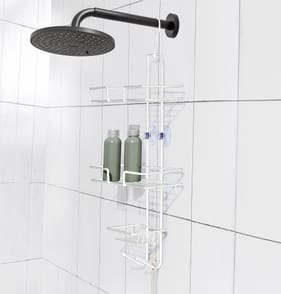 Metal Hanging Shower Caddy - White