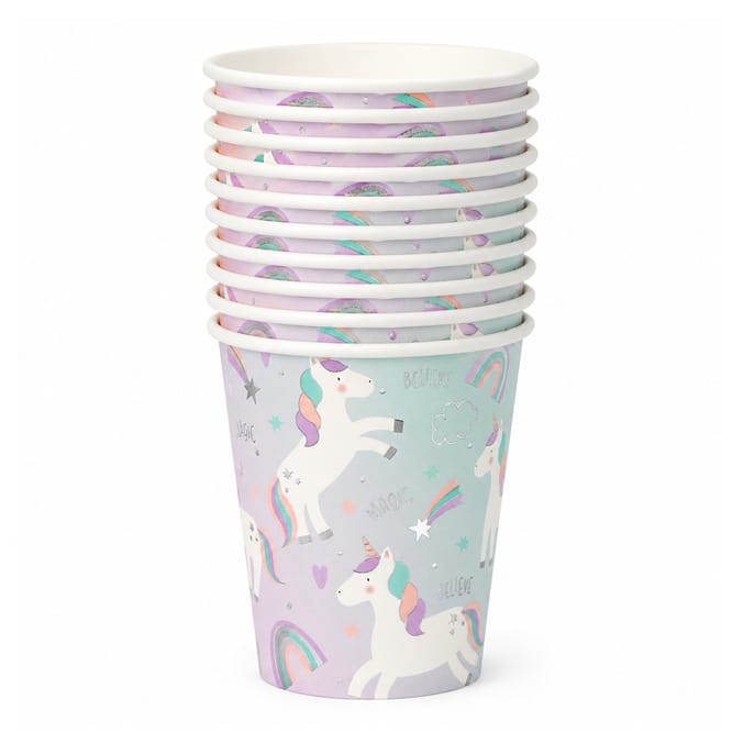 Let's Party Unicorn Paper Cups 10 Pack