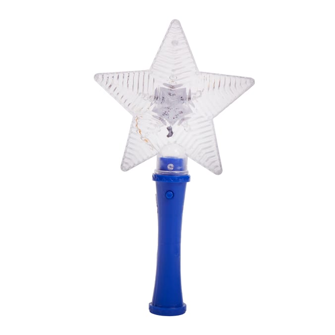 Let's Play Flashing LED Star Wand - Blue