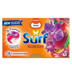  Surf 3in1 Laundry Washing Detergent Capsules 15 Washes - Passion Blooms