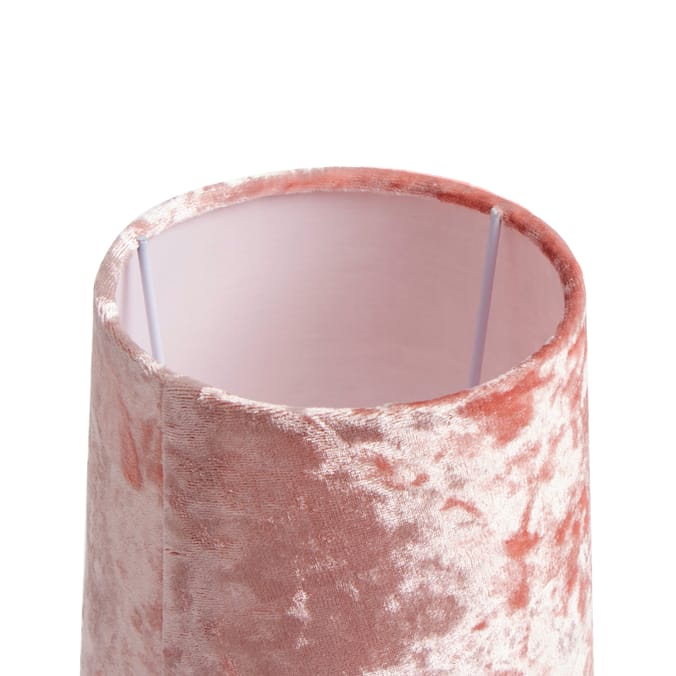 Home Collections: Crushed Velvet Table Lamp - Pink