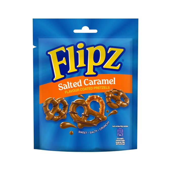 Flipz Salted Caramel Flavour Coated Pretzel 90g