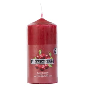 Wickford & Co. Scented Small Pillar Candle - Dark Cherry