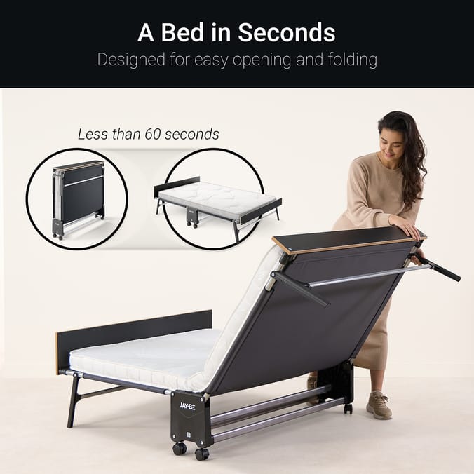 Jay-Be GP120 Grand Folding Bed with e-Pocket Tufted Mattress - Small Double