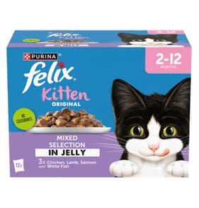 Felix Kitten Mixed Selection in Jelly Wet Cat Food 12 x 85g -  Original