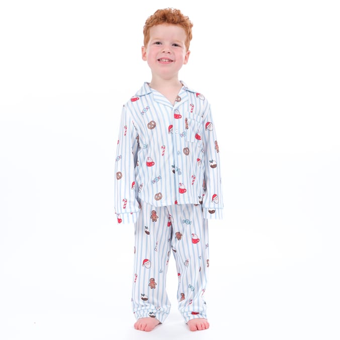 Sleigh Bells By Originals Blue Stripe Pyjamas