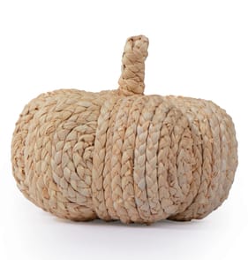 The Lifestyle Edit Harvest Rattan Pumpkin - Cream