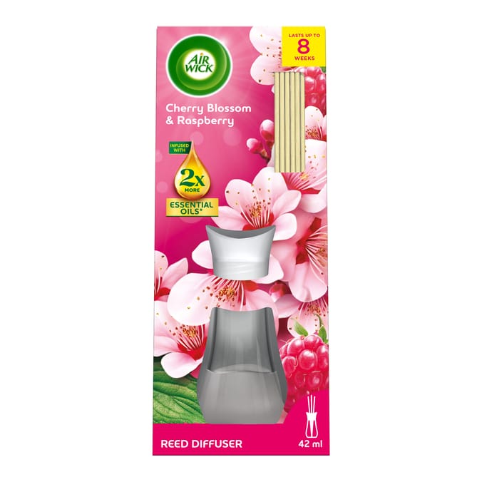Air Wick Essential Oils Reeds Diffuser 42ml - Cherry Blossom & Raspberry 
