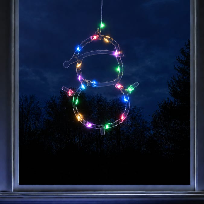 Prestige Battery Operated LED Snowman Hanging Window Light