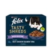 Felix Tasty Shreds Mixed Selection Cat Food Pouches 12 x 80g