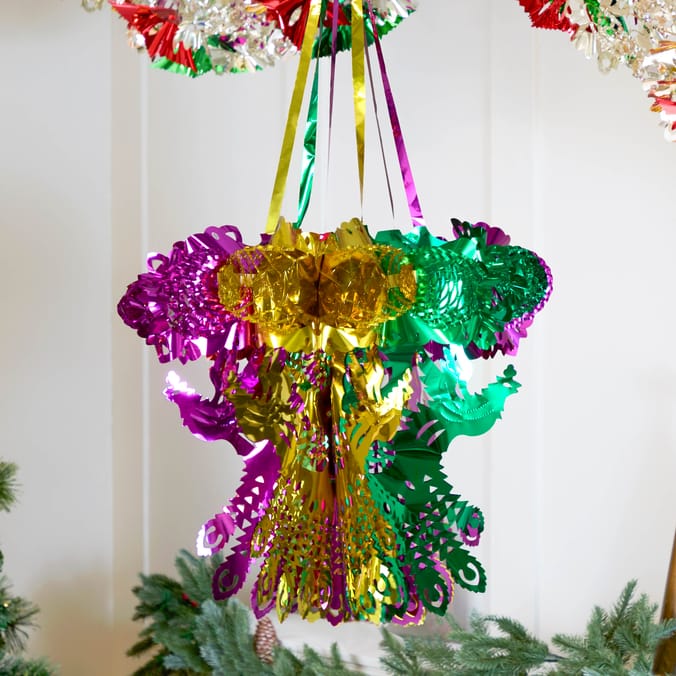 Festive Feeling Tinsel Lantern