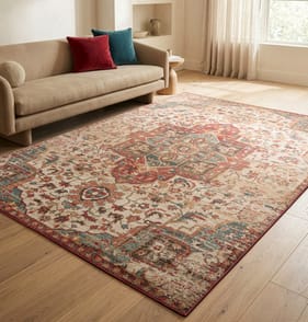 Asiatic Raja Medallion Runner RA08 - Red/Multi