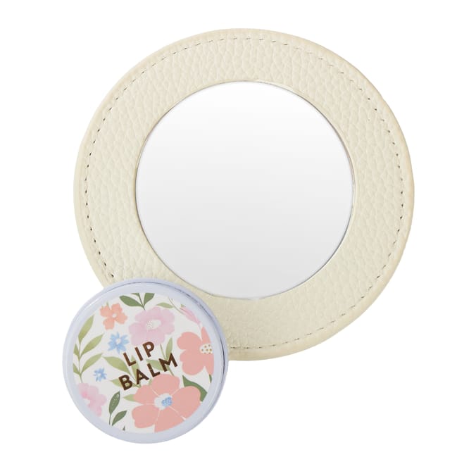 Mother's Day Lip Balm & Mirror Set - Vanilla Scented