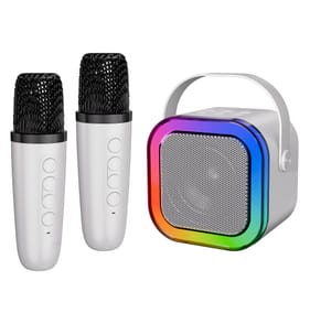 Equatech Karaoke Speaker & Microphones - White