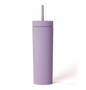 Hydrate Double Wall Bottle With Straw 480ml - Purple