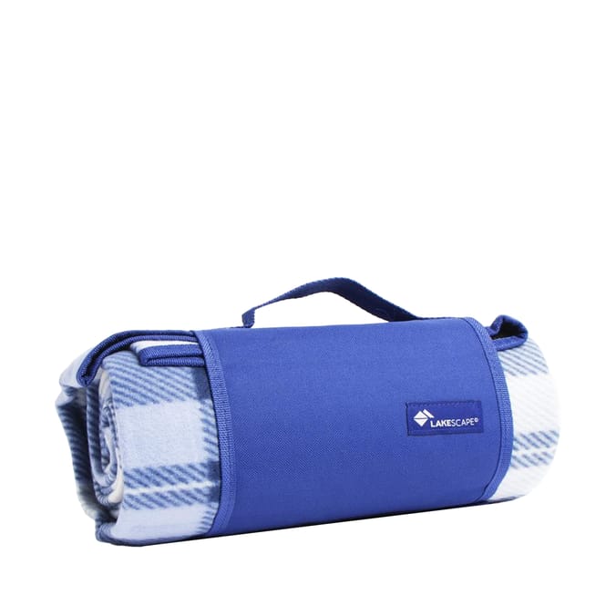 Lakescape Picnic Blanket - Blue Check