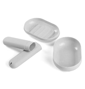 TravelShop Soap Holder & Toothbrush Case - Grey