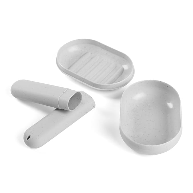 TravelShop Soap Holder & Toothbrush Case - Grey