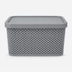 Diamond Storage Basket with Lid 7 Litre