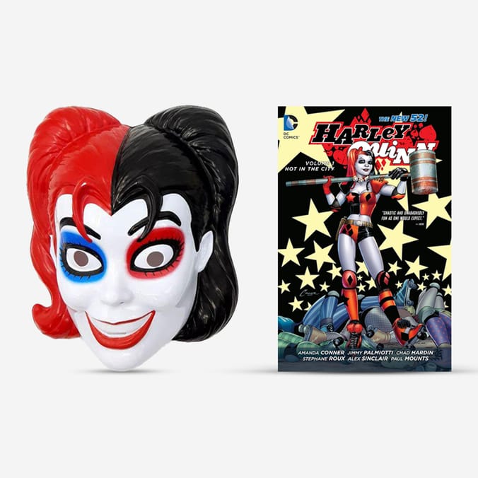 DC Comics Harley Quinn Graphic Novel & Mask Set