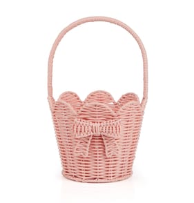 Happy Easter Bow Basket - Pink