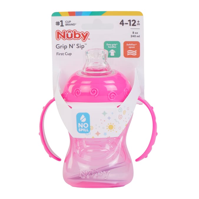 Nûby Grip N' Sip First Cup 4-12m 240ml - Pink
