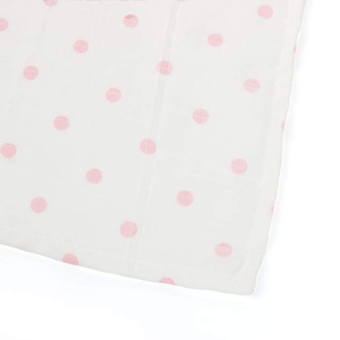 Pure Baby Muslin Cloth 3 Pack - Pink