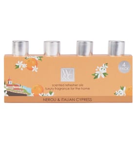 Wickford & Co Scented Refresher Oils 4 Pack - Neroli & Italian Cypress 