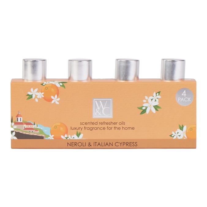 Wickford & Co Scented Refresher Oils 4 Pack - Neroli & Italian Cypress 