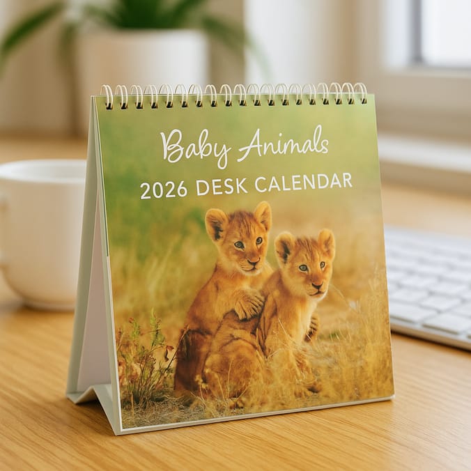 2026 Desk Calendar - Baby Animal
