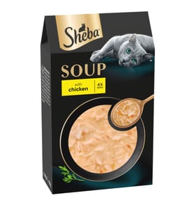 Sheba Classics Soup Adult Wet Cat Food Pouches 4 x 40g - Chicken Filets
