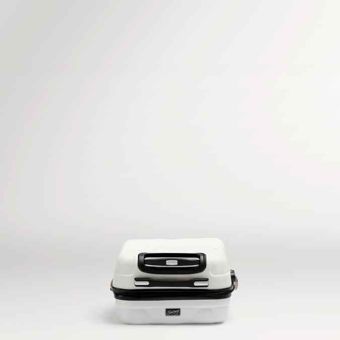 Salisbury Embossed Quilted Shell Suitcase - Off White