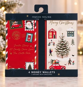 Festive Feeling Money Wallets 4 Pack