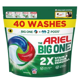 Ariel The Big One Pods Washing Liquid Capsules 40 Washes - Original