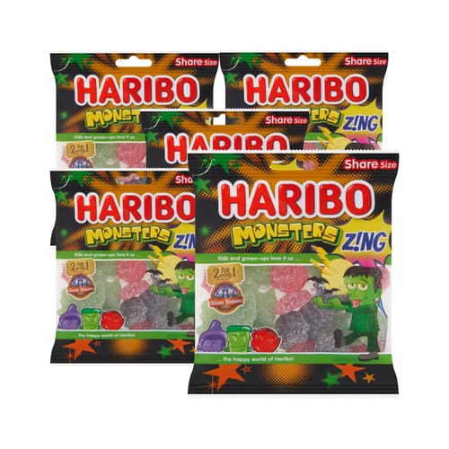 Haribo Monsters Zing 160g X5 | Home Bargains