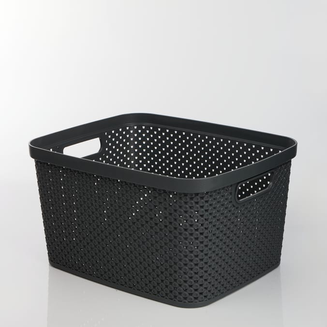 Diamond Storage Basket with Lid 7l