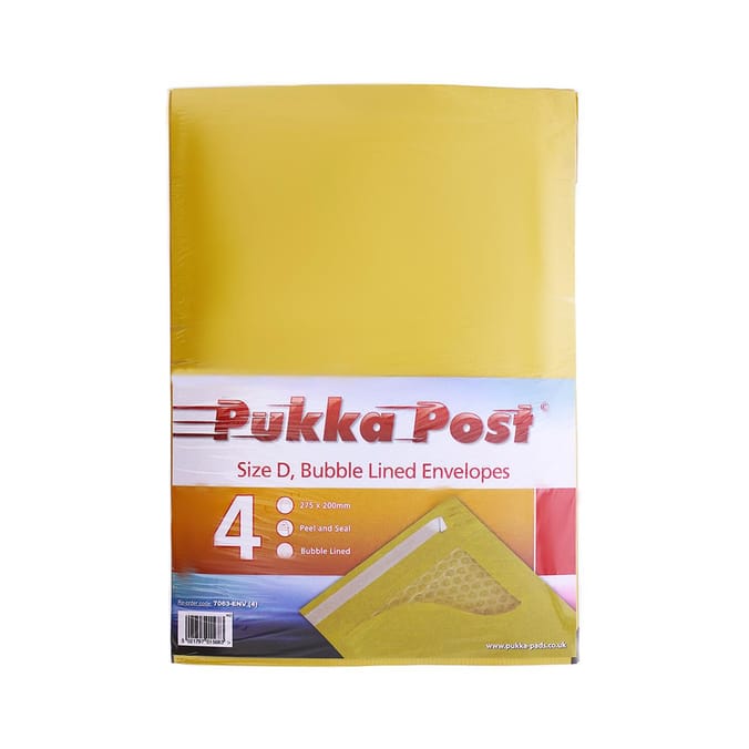 Pukka Post 100 Bubble Lined Envelopes - Size D