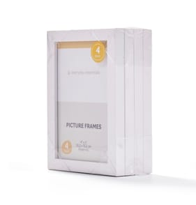 Everyday Essentials Picture Frames 4 Pack 4" x 6" - White