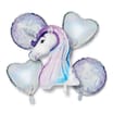 Lets Party Foil Balloon Unicorn Bouquet