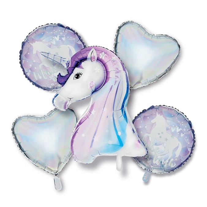 Lets Party Foil Balloon Unicorn Bouquet