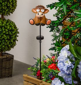 Firefly Solar Light Co Animated Eyes Solar Light Stake - Cow