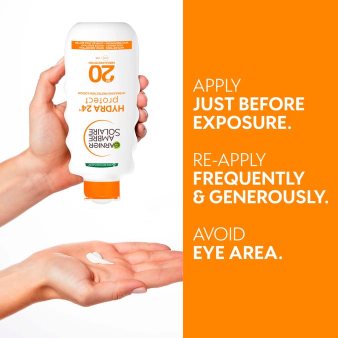  Garnier Ambre Solaire Hydra 24 Hour Protect Hydrating Lotion 200ml - SPF 20 