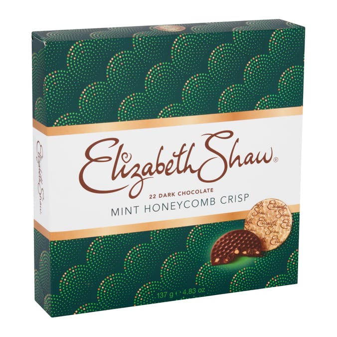 Elizabeth Shaw 22 Dark Chocolate Mint Honeycomb Crisp 137g