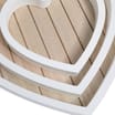 Home Collections Hamptons Wooden Heart Trays 3 Pack
