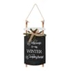 Nordic Spirit Wooden Sleigh Hanging Plaque